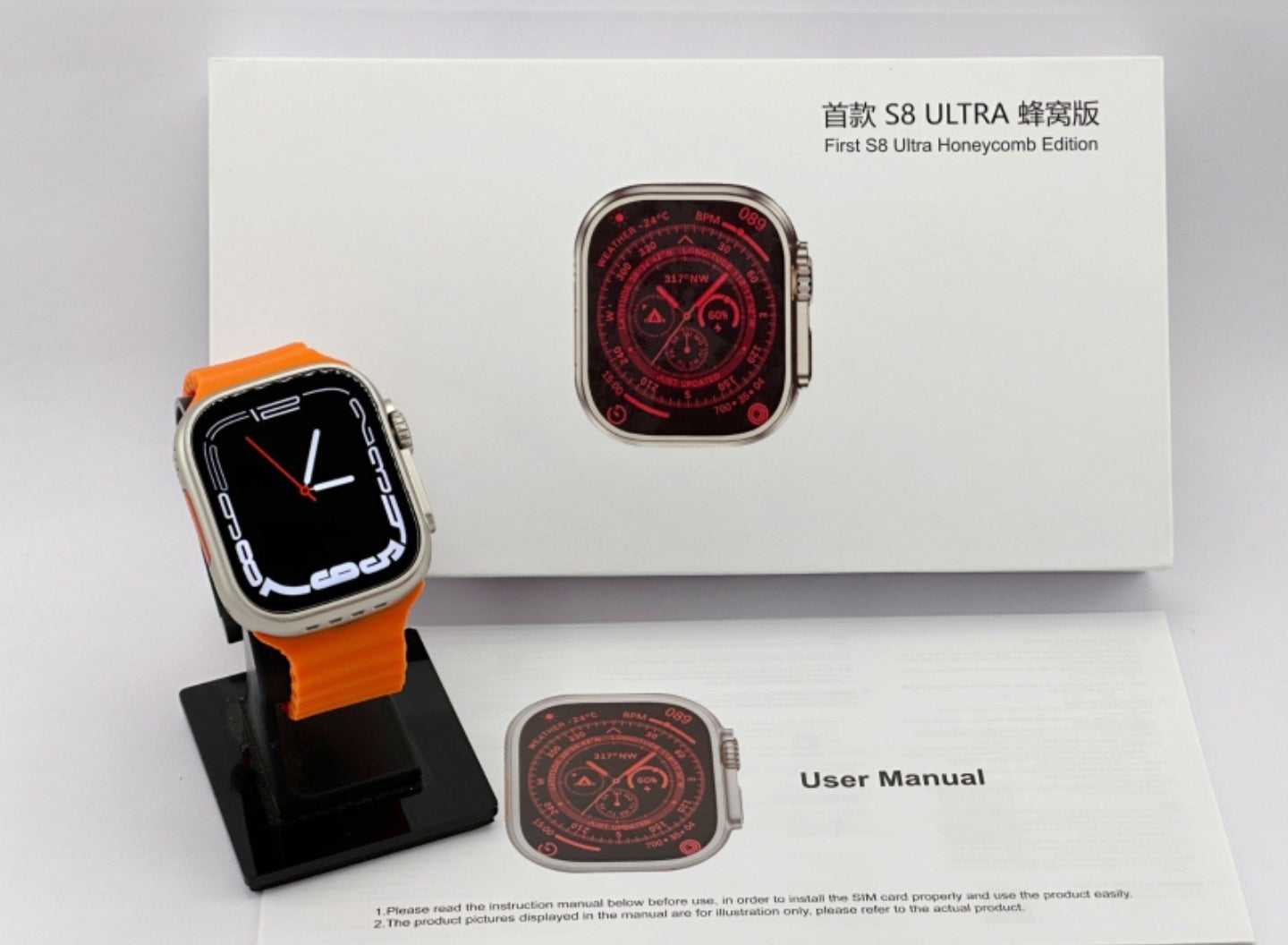 Watch Ultra clone with sim card support - Premium all metal finish 