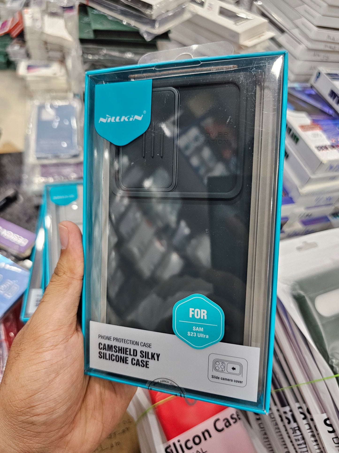 Nillkin Silky Silicone Camshield Case for Samsung Galaxy S23 Ultra