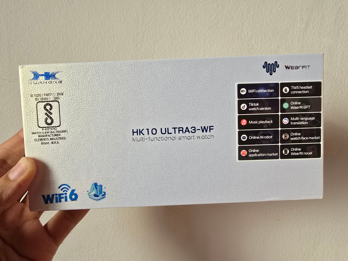 HK 10 Ultra 3 WF Wifi Edition with Amoled display, Wifi 6, Bluetooth, Chat-GPT and more