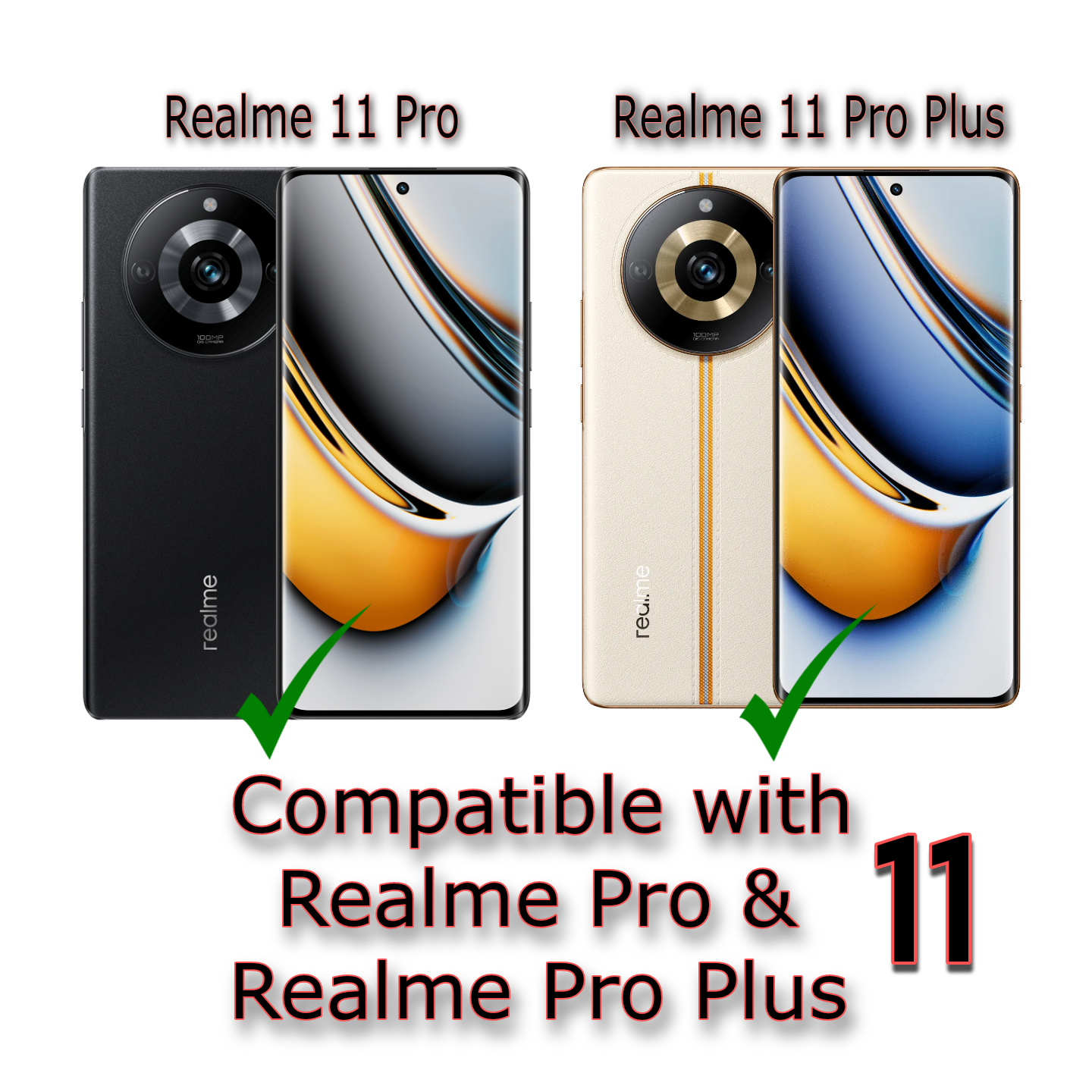Realme 11 Pro and 11 Pro Plus Textured Black Back Cover for Ultimate Style and Protection