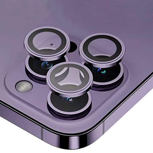 iPhone 14 Pro and 14 Pro Max Camera Protective Ring, Durable, Aluminum with 9H hardness Deep Purple colour